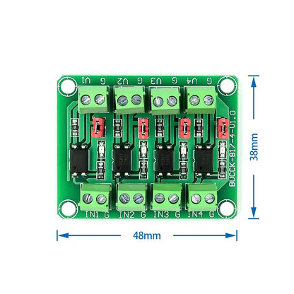 1pcs PC817 Optocoupler Isolation Board Voltage Converter Adapter Module 3.6-30V Driver Photoelectric Isolated Module