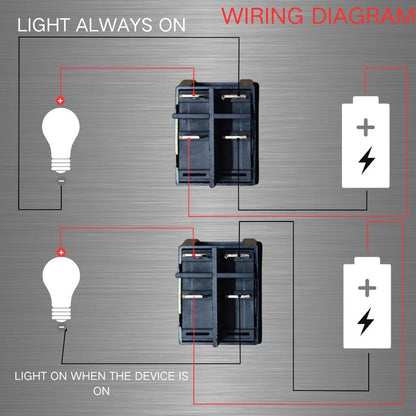 2 Position Red/Green Light Rocker Switch 16A/250V KCD4-20 4 Pin 6 pin ON/OFF Toggle Switches