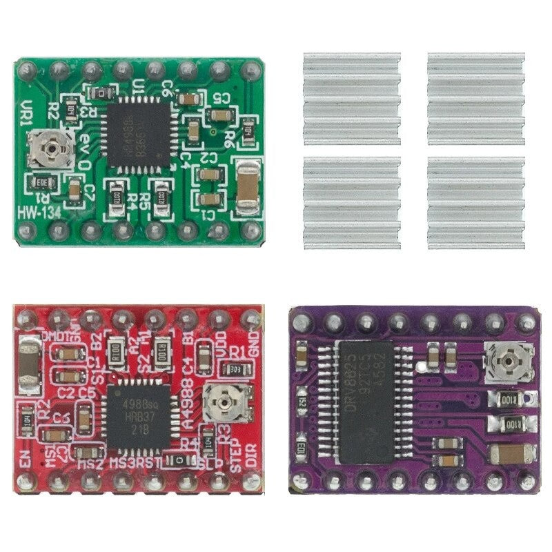 Stepper Motor Driver Stepstick A4988 Drv8825 With Heat Sink Carrier Reprap Ramps 3D Printer Parts & Accessories