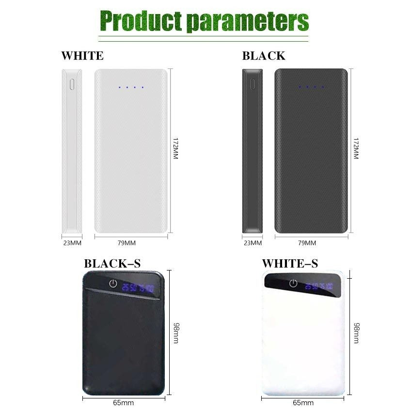 3/8*18650 Power Bank Case Battery Holder Micro Dual USB Type C Charge DIY Shell Battery Storage Box