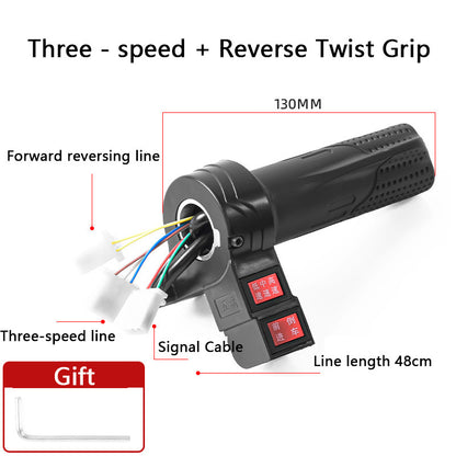 E-Bike Twist Throttle Universal Electric Scooter Parts Speed Handlebar Throttle 12V 24V Electric Twist Throttles 36V 48V Cycling Throttle Grip