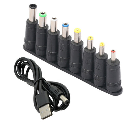 Fulabs DC 5.5X 2.1 MM Female Socket Adapter Connectors to Male Jack Plug Power Adaptor 8 pcs set