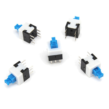 10Pcs Self Locking / UNlock Push Tactile Power Micro Switch 6 Pin Button Switches Free Shipping 5.8x5.8 7x7 8x8 8.5x8.5mm