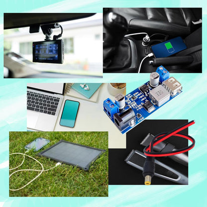 LM2596S DC-DC 24V/12V To 5V 5A Step Down Power Supply Buck Converter Replace HW-688 Adjustable USB Step-down Charging Module For Phone