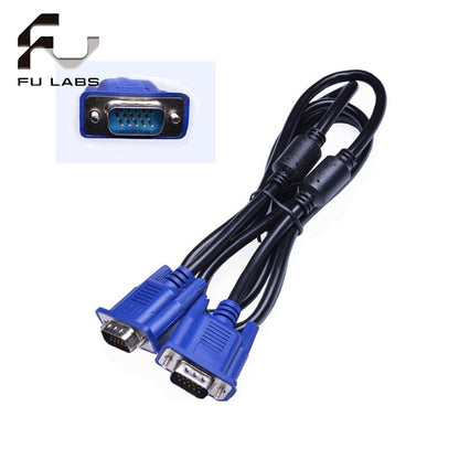1pcs VGA cable male to male 15-pin with premium shielding for high-resolution display 1.5M 3M 5M