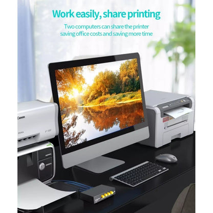 Mini 4 Ports 2Ports USB Printer Scanner Sharing Share Switch Splitter Box Hub