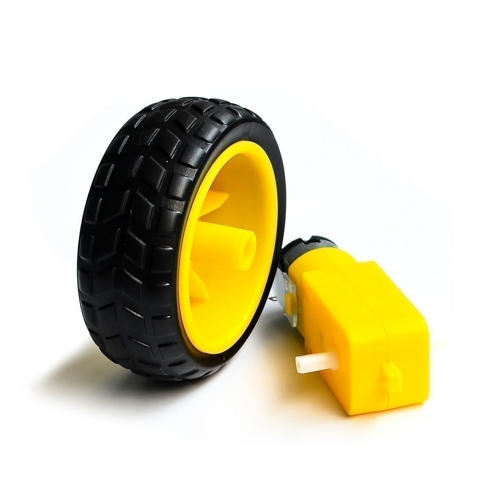 Yellow DC TT Gear Geared Motor and Wheel (Smart Car Robot Gear) Blue full metal double shaft