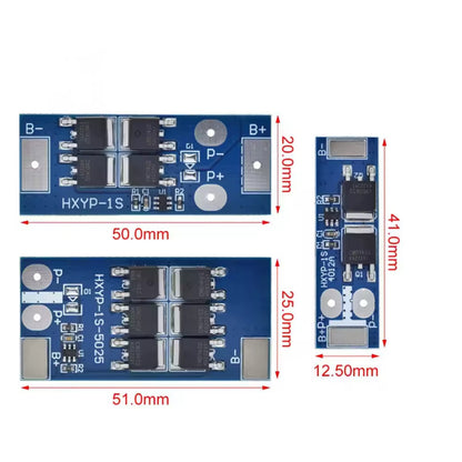 Fulabs 1S 3.7V LiFePO4 Lithium Battery Protection Board 18650 3.2V Charging Voltage/Short Circuit/Overcharge Prevention