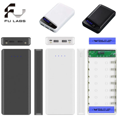 3/8*18650 Power Bank Case Battery Holder Micro Dual USB Type C Charge DIY Shell Battery Storage Box