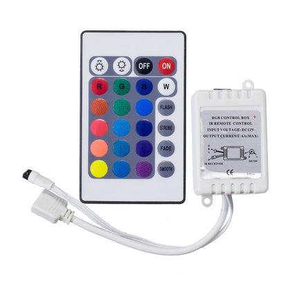 Fulabs 24 Key /44 Key LED Controller RGB Controller LED Lighting Controller Infrared Remote Control Dimmer 6A para sa RGB 3528 5050 SMD3528/2835/5630/3014 RGB LED Strip Controller