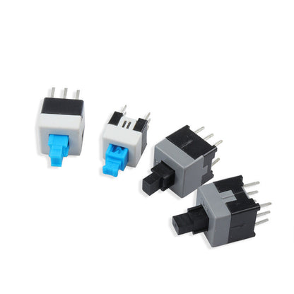 10Pcs Self Locking / UNlock Push Tactile Power Micro Switch 6 Pin Button Switches Free Shipping 5.8x5.8 7x7 8x8 8.5x8.5mm