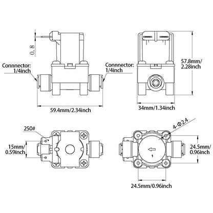 DC24 Normally closed Electric Solenoid Valve Magnetic Water Air Inlet Flow Switch