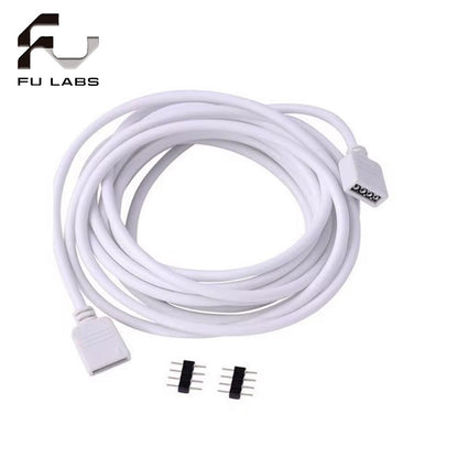 1pcs 4 PIN RGB led connector Extension Cable cord Wire + 4pin connectors for SMD 5050 3528 RGB LED Strip light