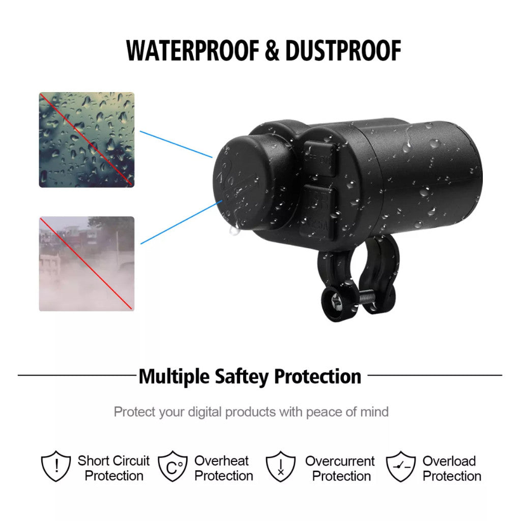 5V2A Small Motorcycle Telescope type Charger Waterproof USB Motor Charger