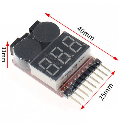 Fulabs HotRc BX100 Lipo Battery Voltage Tester with Dual Speakers