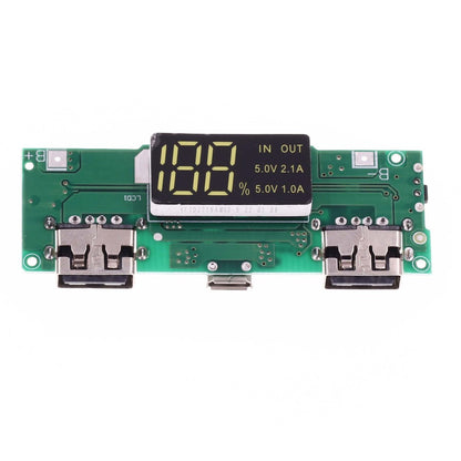 LED Dual USB 5V 2.4A 2A 1A Micro/Type-C USB Mobile Power Bank 18650 Charging Module Lithium Battery Charger Board Circuit Protection
