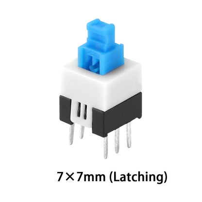 10Pcs Self Locking / UNlock Push Tactile Power Micro Switch 6 Pin Button Switches Free Shipping 5.8x5.8 7x7 8x8 8.5x8.5mm