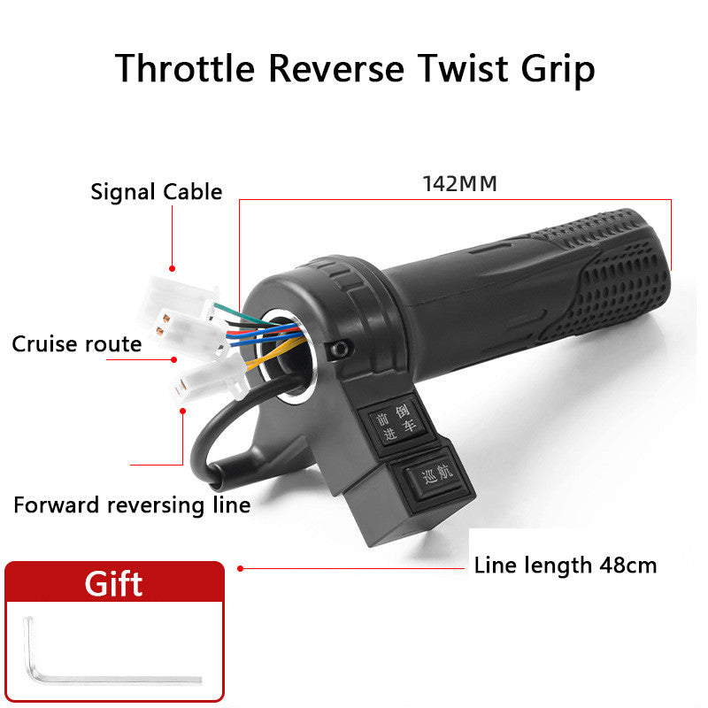 E-Bike Twist Throttle Universal Electric Scooter Parts Speed Handlebar Throttle 12V 24V Electric Twist Throttles 36V 48V Cycling Throttle Grip