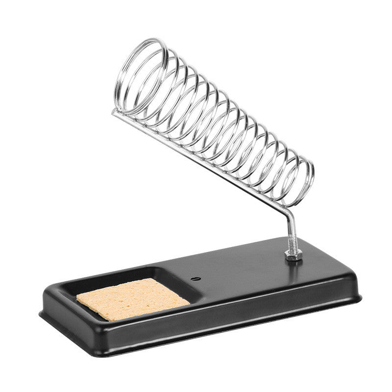 1pcs C4 Heavy-Duty Soldering Iron Stand │ Angled Spring Holder + Cleaning Sponge │ Stable Rubber-Grip Base