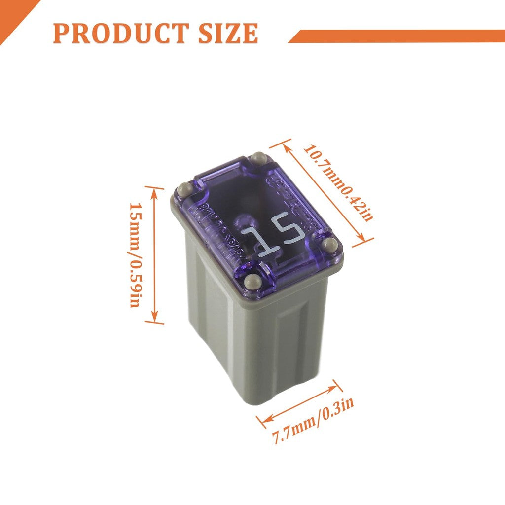 1PC PEC 15A 20A 25A 30A 40A Rectangle Car Fuse Square Auto FuseTube for Ford Mondeo Corola Mini Short Size