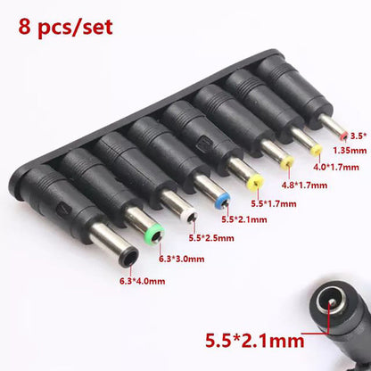 Fulabs DC 5.5X 2.1 MM Female Socket Adapter Connectors to Male Jack Plug Power Adaptor 8 pcs set