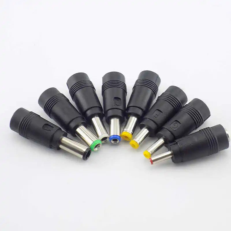 Fulabs DC 5.5X 2.1 MM Female Socket Adapter Connectors to Male Jack Plug Power Adaptor 8 pcs set