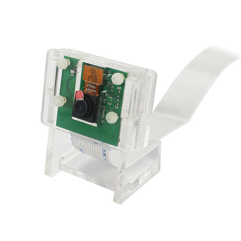 1pcs Transparent Acrylic 5MP Camera Holder Clear Support Bracket Case for Raspberry Pi 1-4 for V2 Official Camera