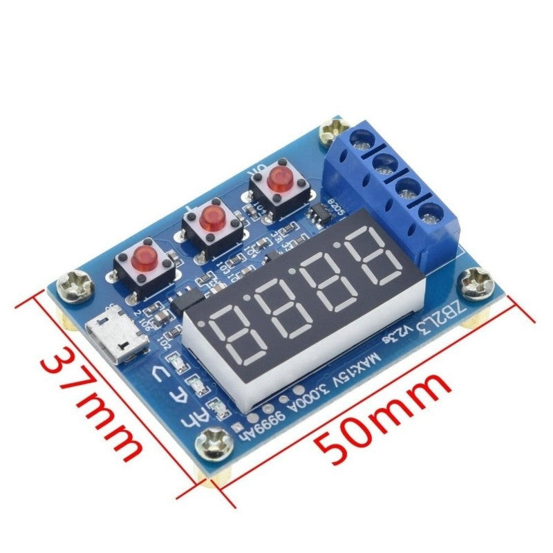 1pcs ZB2L3 Battery Tester LED Digital Display 18650 Lithium Battery Power Supply Test Resistance Lead-acid Capacity Discharge Meter