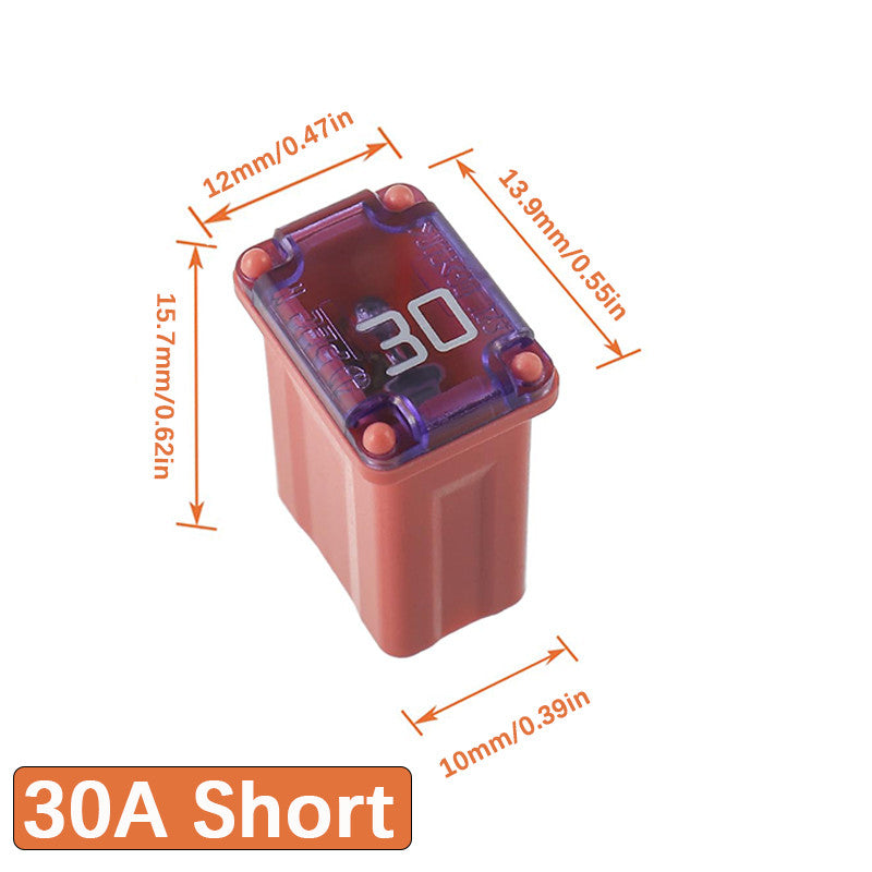 1PC PEC 15A 20A 25A 30A 40A Rectangle Car Fuse Square Auto FuseTube for Ford Mondeo Corola Mini Short Size
