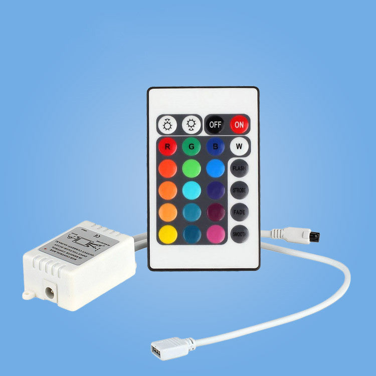 Fulabs 24 Key /44 Key LED Controller RGB Controller LED Lighting Controller Infrared Remote Control Dimmer 6A para sa RGB 3528 5050 SMD3528/2835/5630/3014 RGB LED Strip Controller