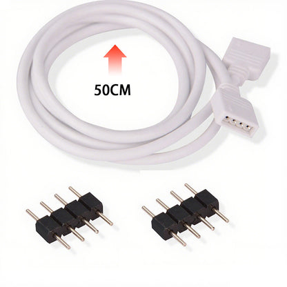 1pcs 4 PIN RGB led connector Extension Cable cord Wire + 4pin connectors for SMD 5050 3528 RGB LED Strip light