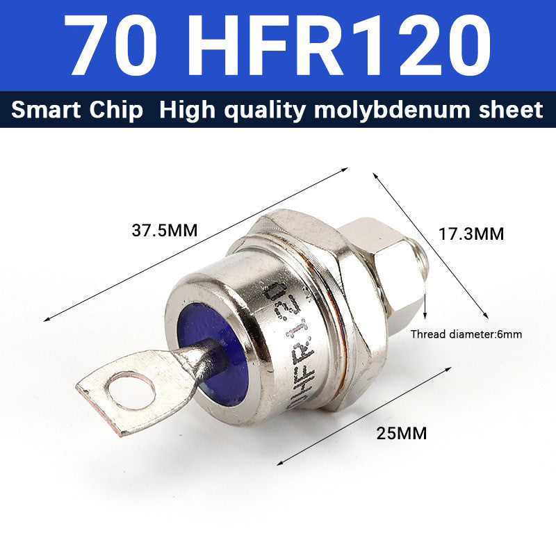 1 Pcs 70HF120 70A 1200V High Power Rectifier Metal Stud Type Rectifier Diodes Accessories