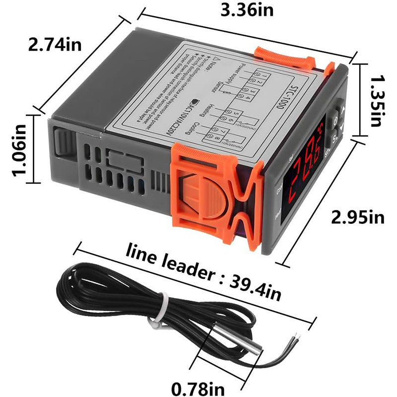 220V Digital STC-1000 Temperature Controller Thermostat Sensor