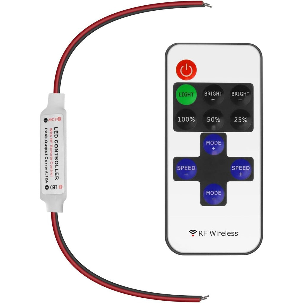 12V Rf Wireless Remote Switch Controller Dimmer For Mini Led Strip Light