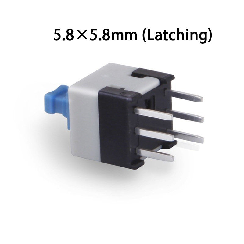 10Pcs Self Locking / UNlock Push Tactile Power Micro Switch 6 Pin Button Switches Free Shipping 5.8x5.8 7x7 8x8 8.5x8.5mm