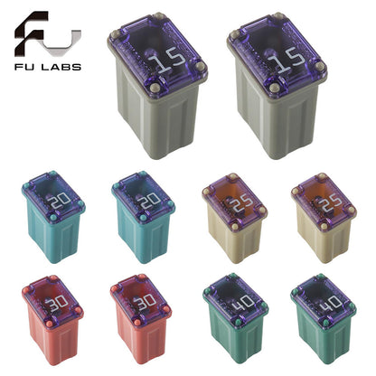 1PC PEC 15A 20A 25A 30A 40A Rectangle Car Fuse Square Auto FuseTube for Ford Mondeo Corola Mini Short Size