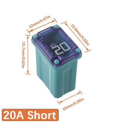 1PC PEC 15A 20A 25A 30A 40A Rectangle Car Fuse Square Auto FuseTube for Ford Mondeo Corola Mini Short Size