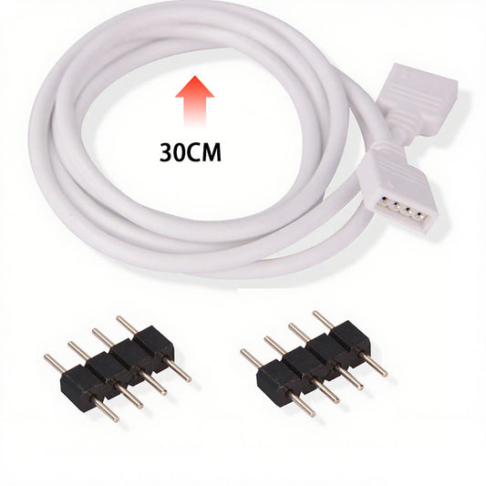 1pcs 4 PIN RGB led connector Extension Cable cord Wire + 4pin connectors for SMD 5050 3528 RGB LED Strip light