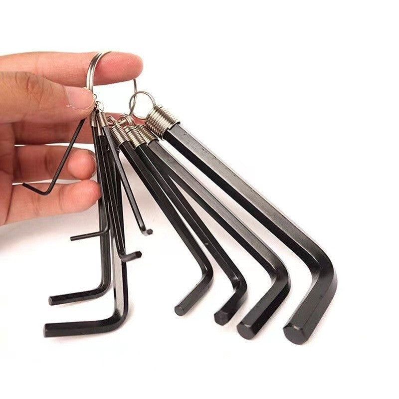 Fulabs 10PCS Hex Key Set On Ring Allen Wrench (1.5,2,2.5,3,4,5,5.5,6,8,10mm) 10 in 1 kit