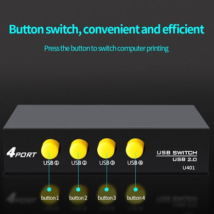 Mini 4 Ports 2Ports USB Printer Scanner Sharing Share Switch Splitter Box Hub