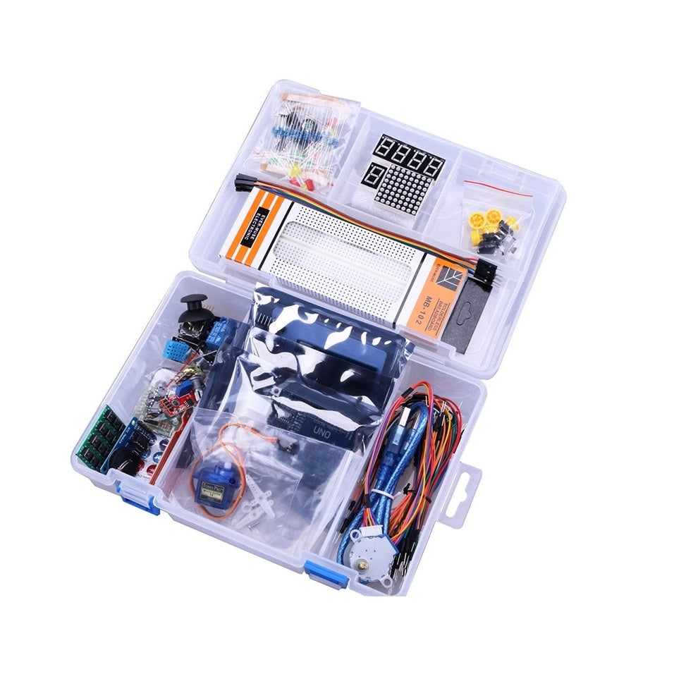 For Arduino UNO R3 RFID Starter Kit Upgraded Version Learning Suite LCD 1602 With Retail Box CH340 2560 R3 kit