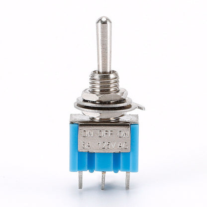 5pcs 6MM Reset Latching Toggle Switch MTS-102 5A 6A 125V 3A 250 AC Mini 3 6PIN ON-ON ON-OFF-ON Rocker Switch Lights Motors