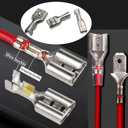 Box Insulated Male Female Wire Connector 4/4.8/6.3mm Electrical Crimp Terminals Termin Connectors