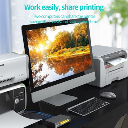 Mini 4 Ports 2Ports USB Printer Scanner Sharing Share Switch Splitter Box Hub