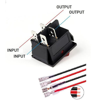 2 Position Red/Green Light Rocker Switch 16A/250V KCD4-20 4 Pin 6 pin ON/OFF Toggle Switches