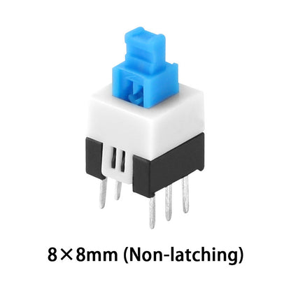 10Pcs Self Locking / UNlock Push Tactile Power Micro Switch 6 Pin Button Switches Free Shipping 5.8x5.8 7x7 8x8 8.5x8.5mm