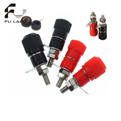 10Pcs JS-910B 4mm Amplifier Terminal Connector Binding Post Banana Plug Jack Mount Black Red