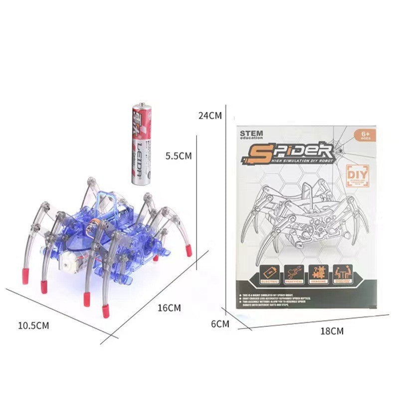 1pcs DIY Electronic Assemble Educational Toy For Children Electric Spider Robot Kid Toy