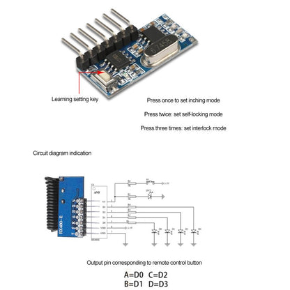 Fulabs Wireless 433Mhz RF Module Receiver and Transmitter Remote Control Receiver Module