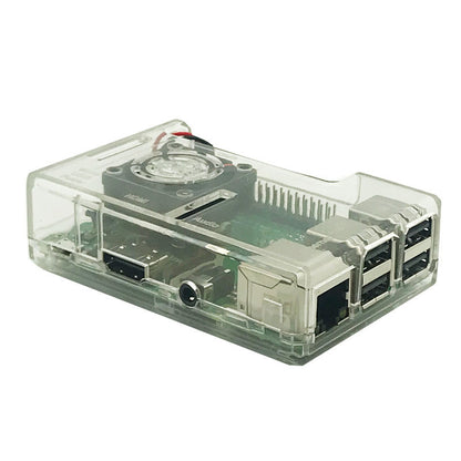 1pcs Raspberry Pi Clear Case Enclosure with Fan for Raspberry Pi 3 3B/3B+